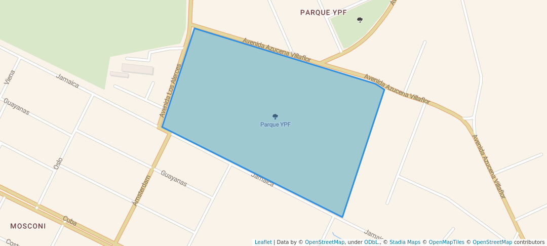 walking in Parque YPF map in Catriel