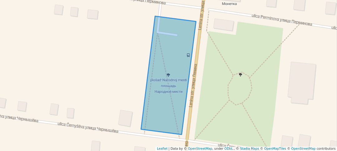 walking in площадь Народной мести map in Alapayevsk