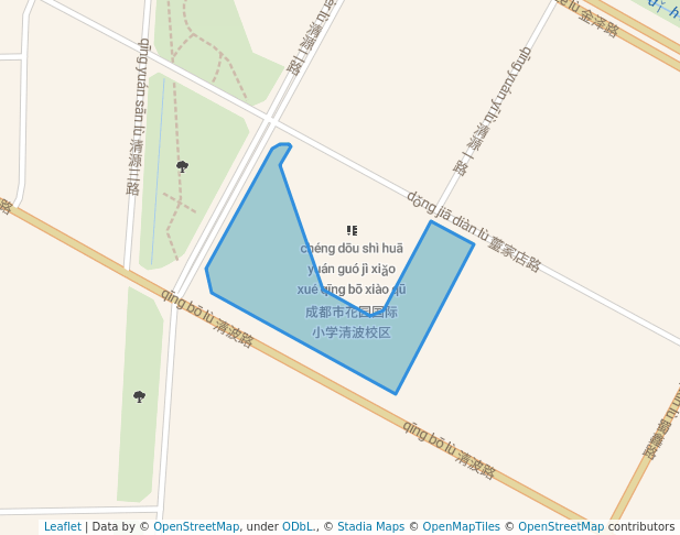 walking in 清源公园 map in Cheng Du Shi