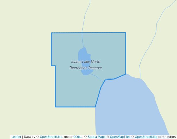 walking in Isabel Lake North Recreation Reserve map in Williams Landing