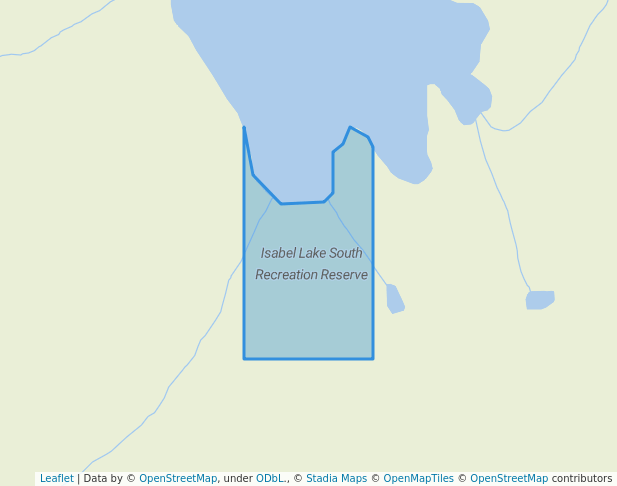 walking in Isabel Lake South Recreation Reserve map in Williams Landing