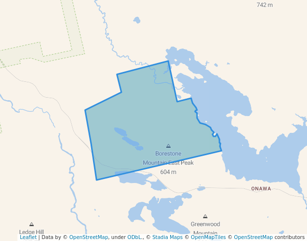 walking in Borestone Mountain Audubon Sanctuary map in Guilford