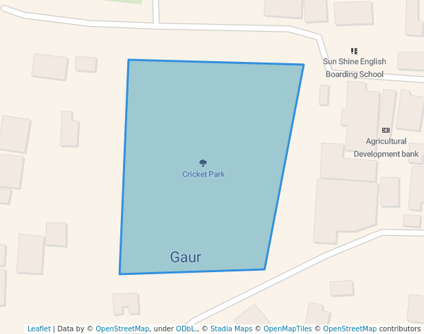 Cricket Park in Gaur | Map and Routes