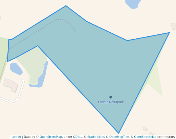 walking in Endrup Naturpark map in Fredensborg