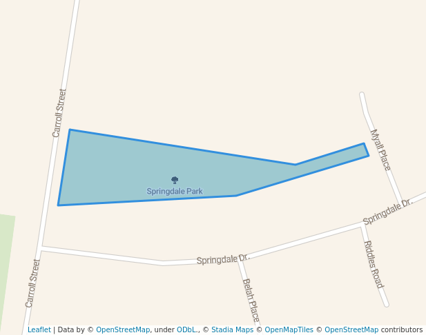 walking in Springdale Park map in Singleton