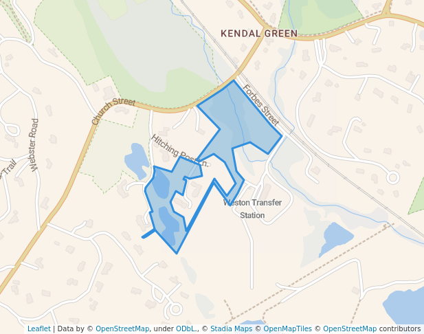 walking in Hitching Post Lane Property map in Weston