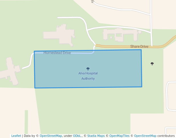 walking in Alva Hospital Authority map in Alva
