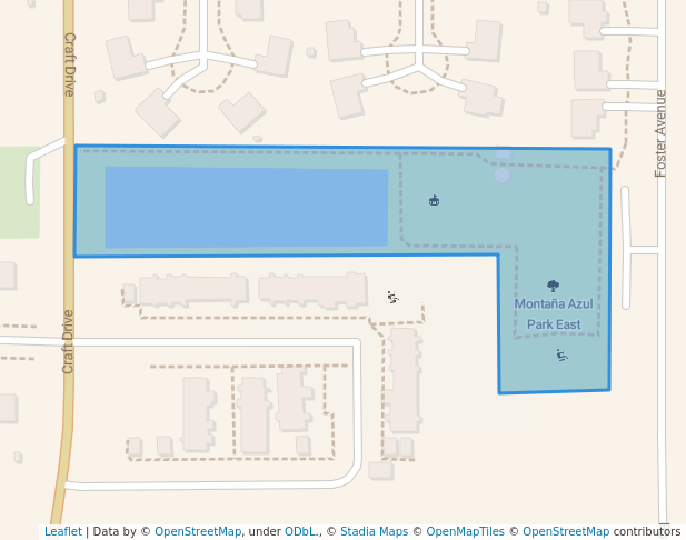 walking in Montaña Azul Park East map in Alamosa