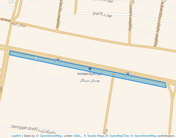 بوستان خبرنگار in Baft | Map and Routes