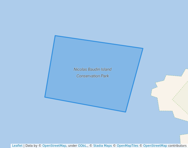walking in Nicolas Baudin Island Conservation Park map in Sceale Bay
