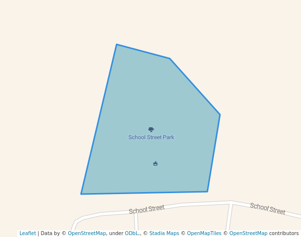 walking in School Street Park map in Washington