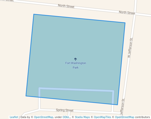 walking in Fort Washington Park map in Washington