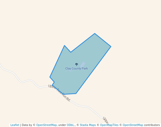 walking in Clay County Park map in Maysel