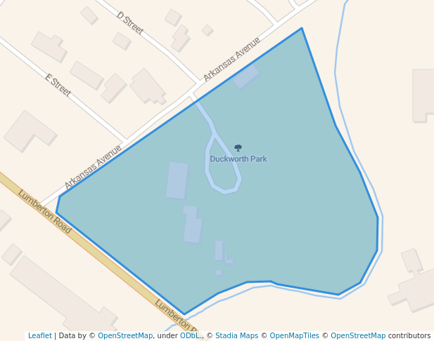 walking in Duckworth Park map in Columbia