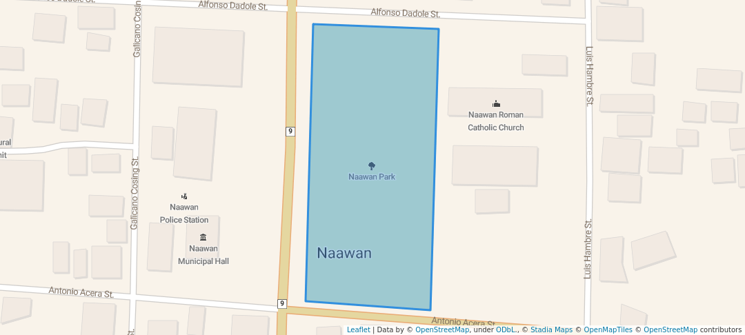 walking in Naawan Park map in Naawan