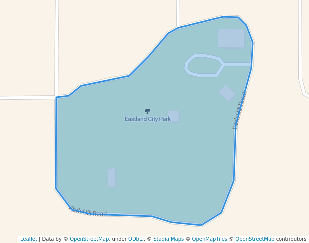 walking in Eastland City Park map in Eastland
