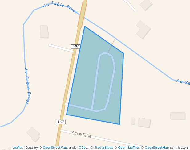 walking in McMasters Bridge Landing map in Grayling