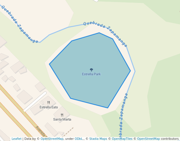 walking in Estrella Park map in Floridablanca