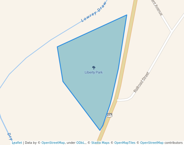 walking in Liberty Park map in Sonora