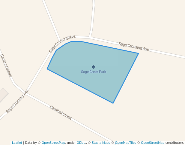 walking in Sage Creek Park map in Worland