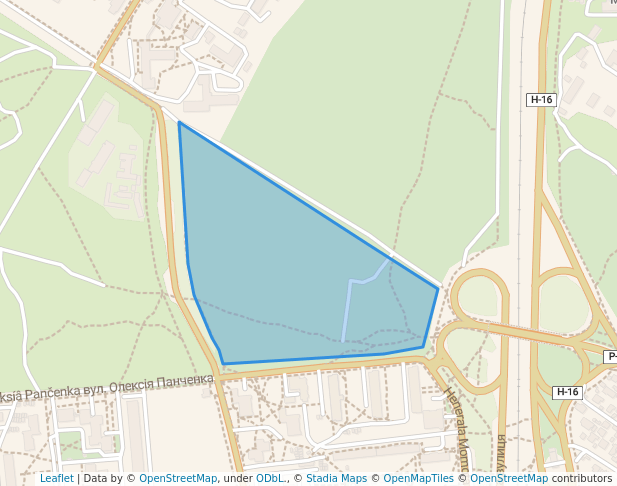 walking in Парк "Спортивний" map in Cherkasy