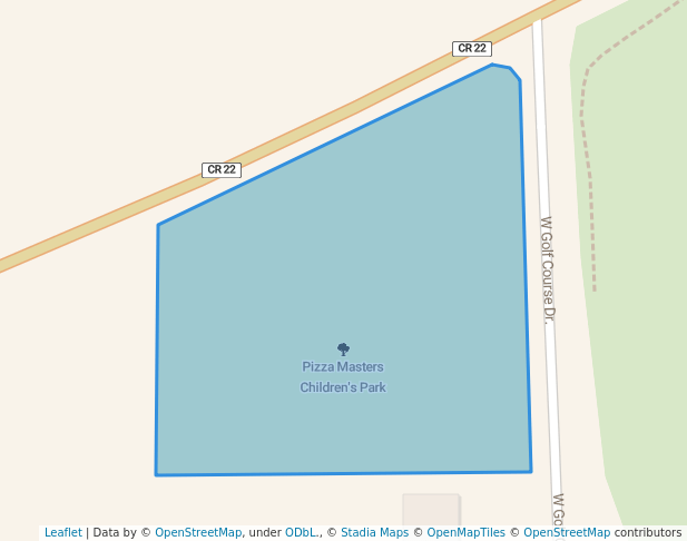 walking in Pizza Masters Children's Park map in Detroit Lakes