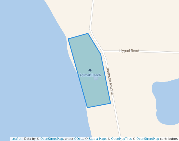 walking in Agimak Beach map in Ignace