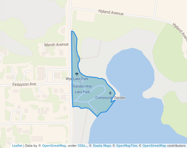 walking in Wye Lake Park map in Watson Lake