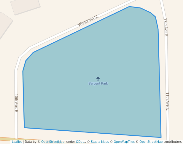 walking in Sargent Park map in Hibbing