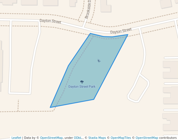 walking in Dayton Street Park map in Mayville