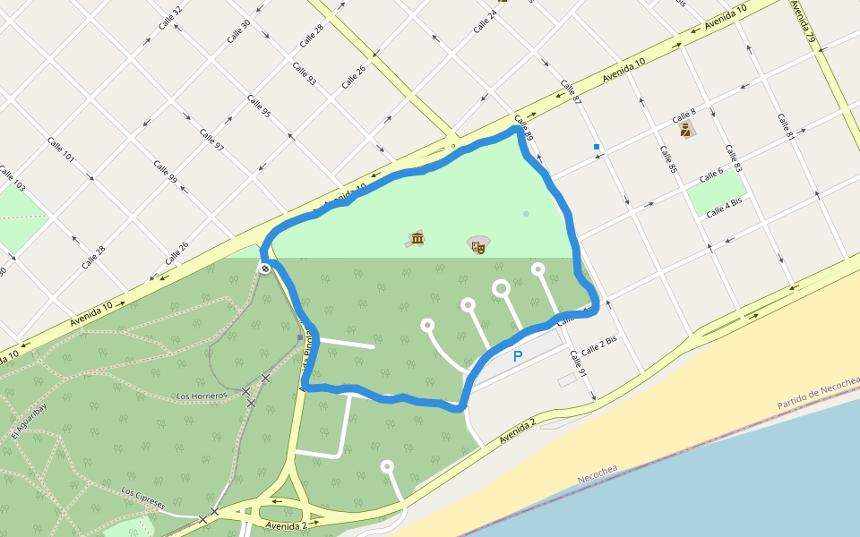 Museo Historico Municipal Egisto Ratti walking route map in ATK