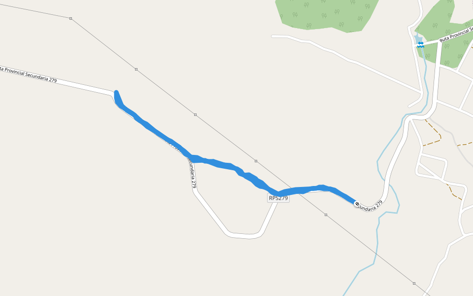 Cabañas Los Cerros walking route map in Villa Yacanto