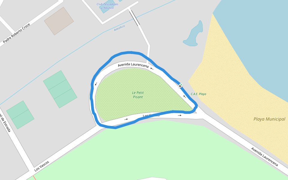 Le Petit Pisant walking route map in Concordia