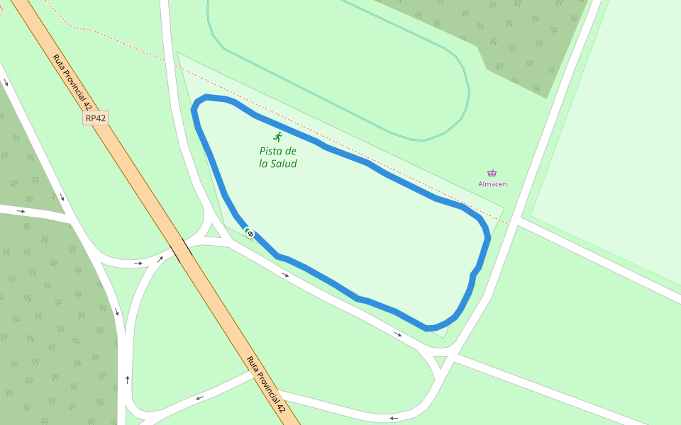 Parque Unzué walking route map in Concordia