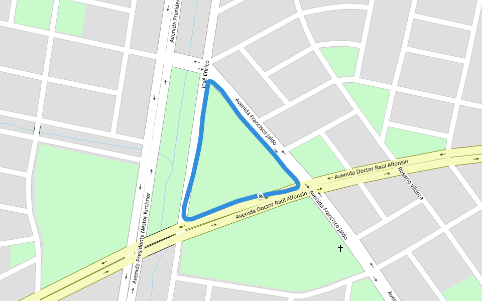 Parque Norte walking route map in San Miguel de Tucumán