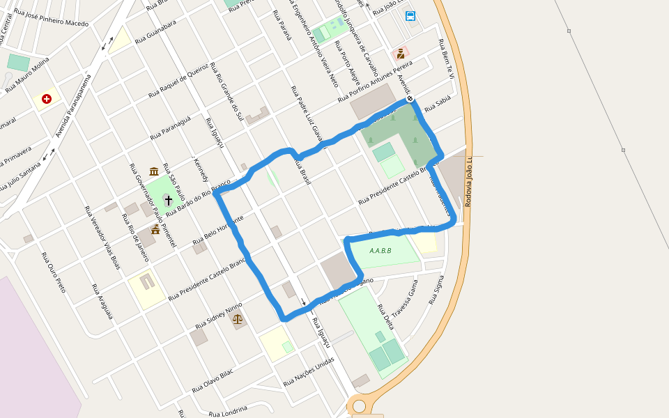A.A.B.B walking route map in Porecatu