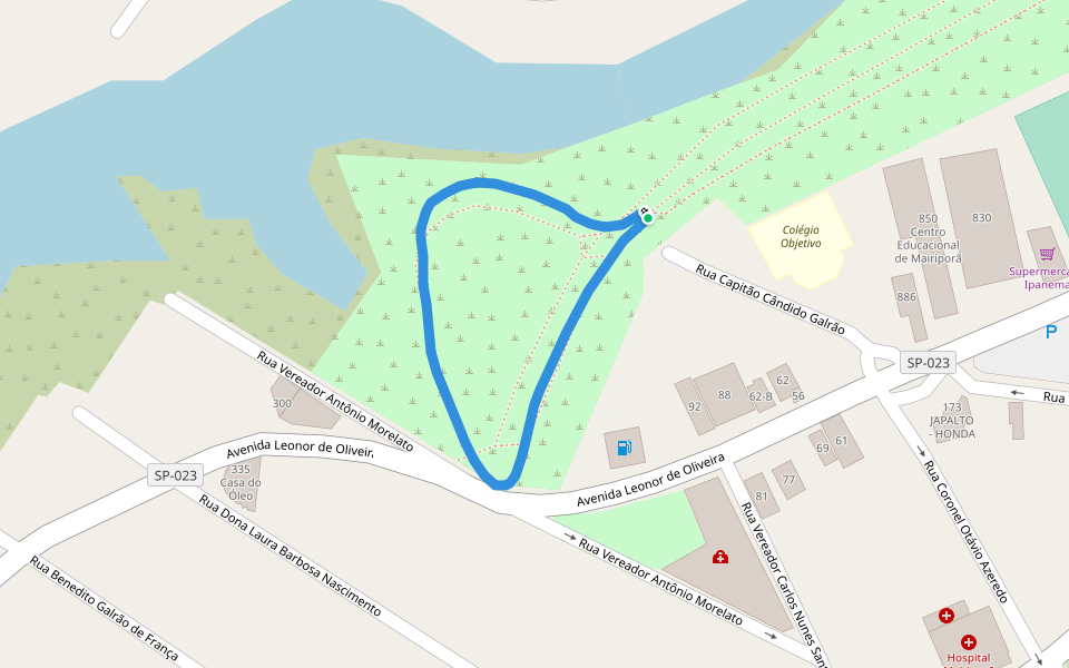 Reservatório Paulo de Paiva Castro walking route map in Mairiporã