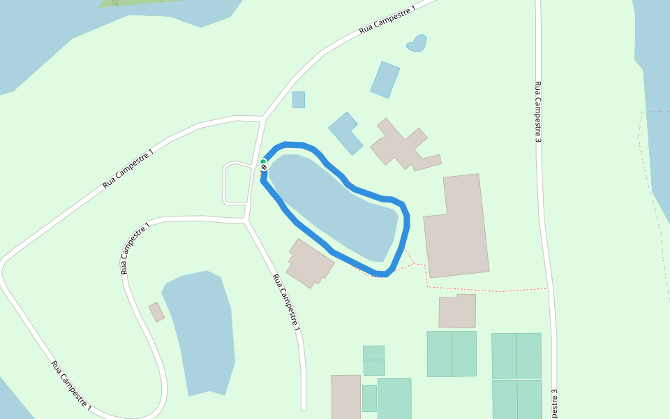 Clube Campestre walking route map in Varginha
