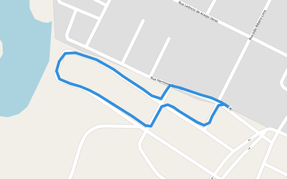 Açude Público de Crateús walking route map in Crateús