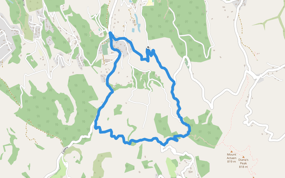 Plantation House walking route map in Ruperts