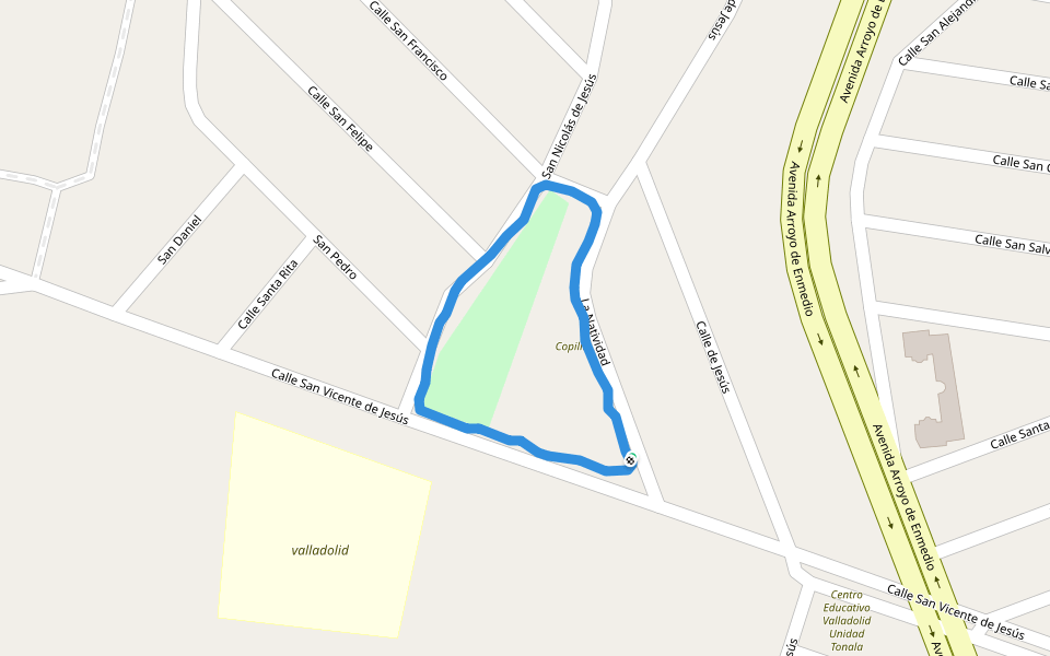 valladolid walking route map in Tonalá