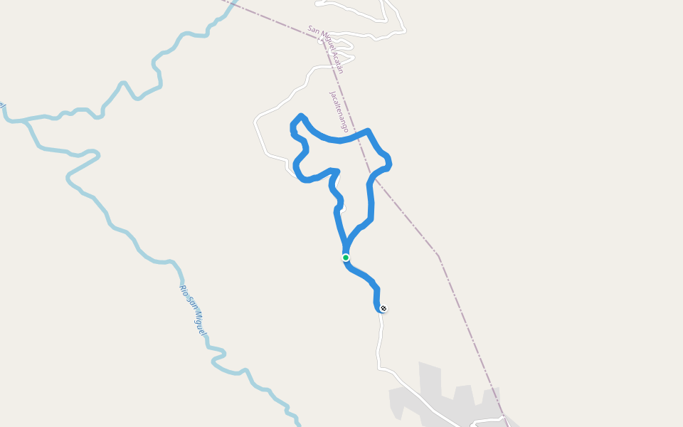 San Miguel Acatan walking route map in San Miguel Acatan