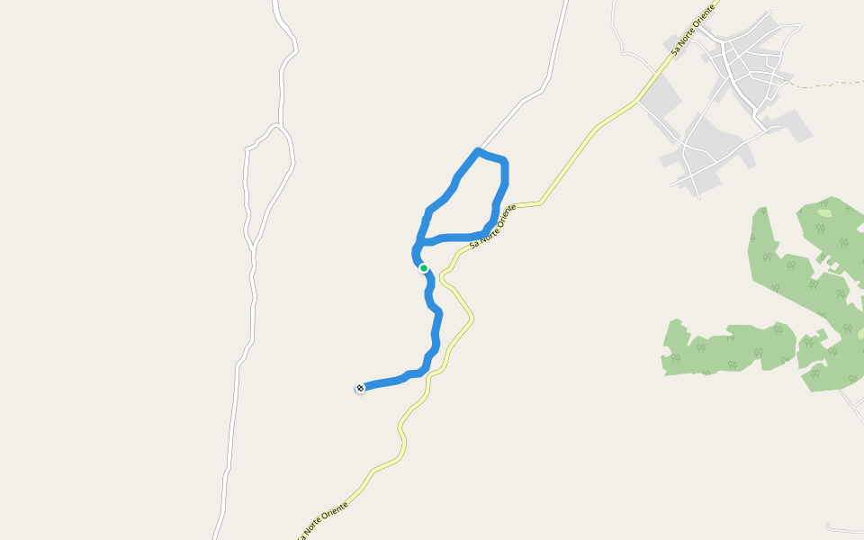 Granadas-Laureles. Comitán, Chis. walking route map in Santo Domingo de las Granadas