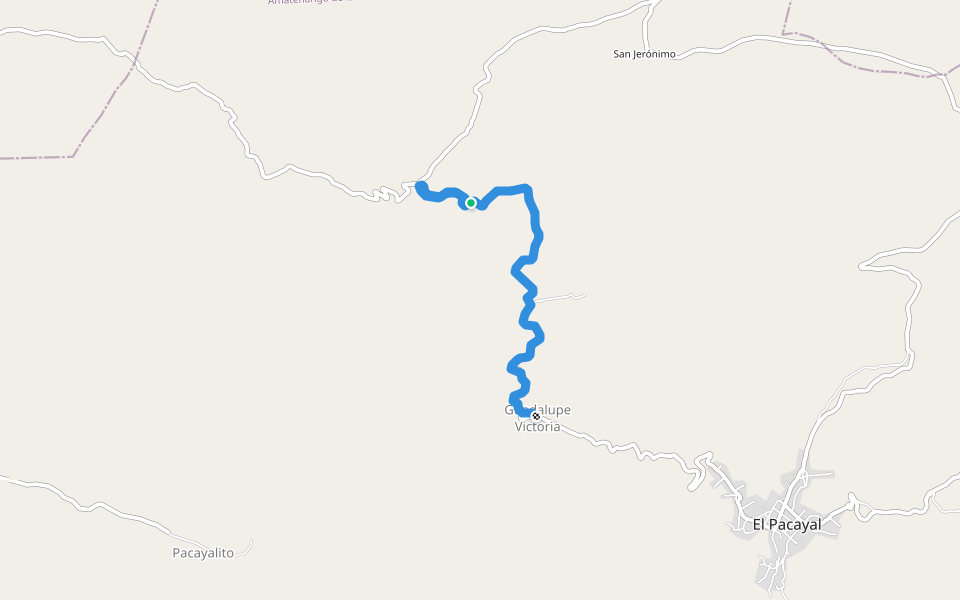 peña walking route map in San Marcos