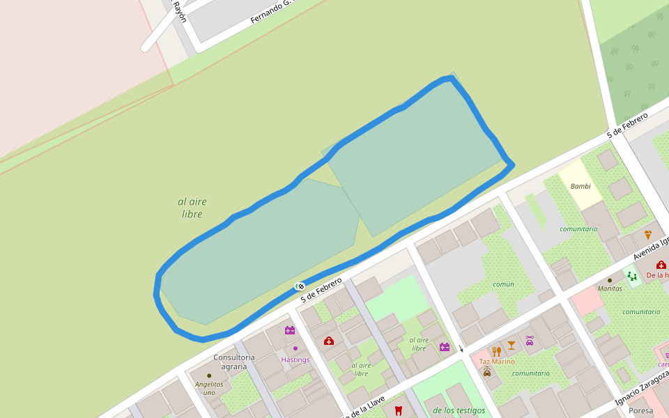 al aire libre walking route map in Martínez de la Torre