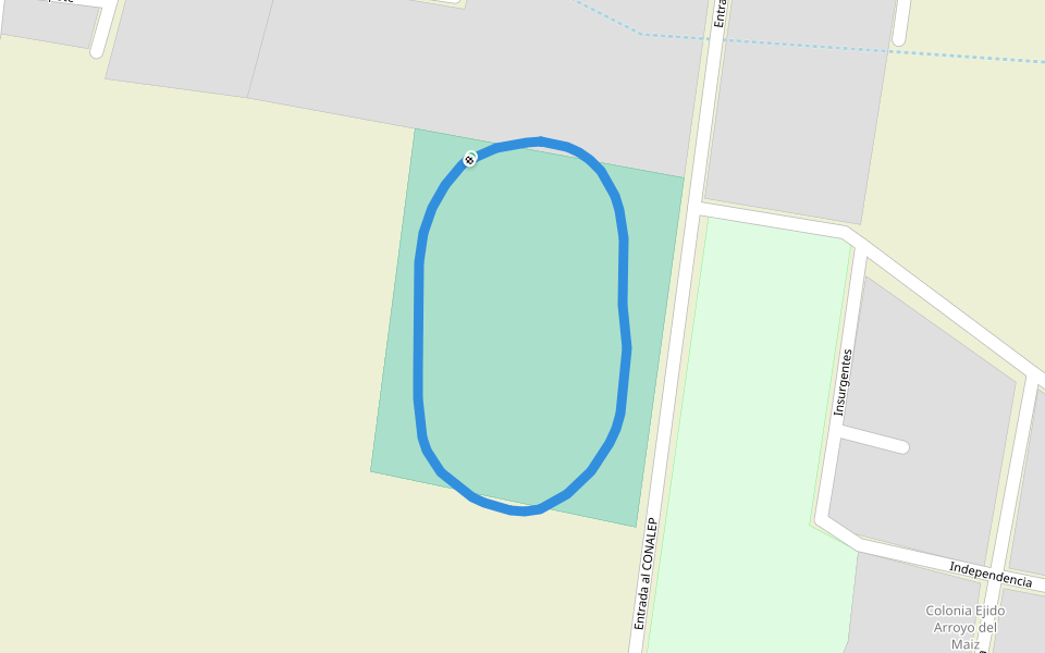 Ejido Arroyo del Maiz walking route map in Poza Rica de Hidalgo