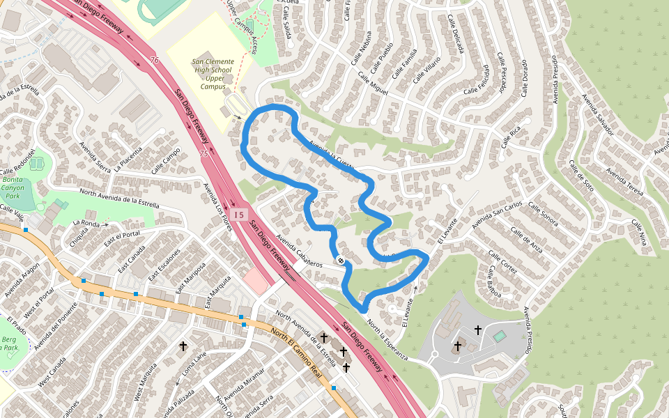 San Clemente High School Upper Campus Hiking Trail California, USA