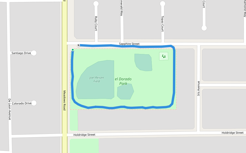 el Dorado Park walking route map in Calexico