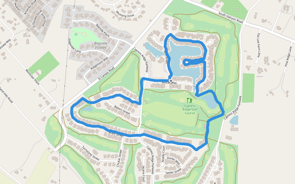 Cypress Ridge Golf Course in California Walking Map Cypress Ridge Golf Course in California Walking Map