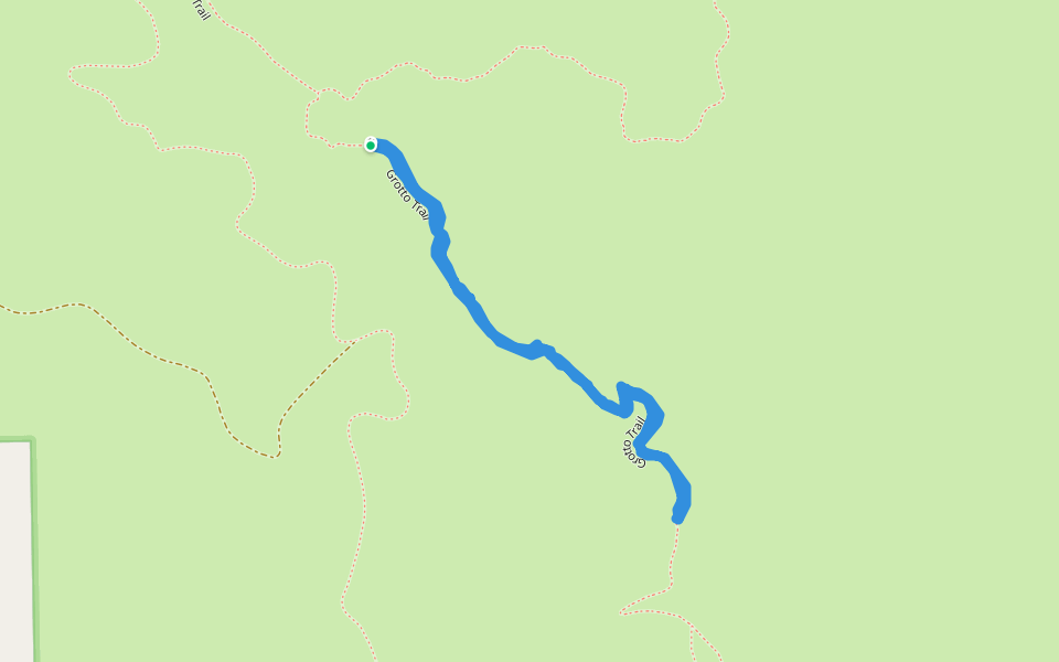Grotto Trail walking route map in Malibu